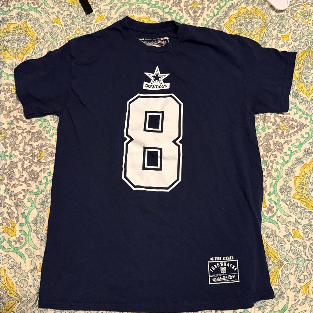 Dallas Cowboys Number 8 Graphic Tee - Navy Blue